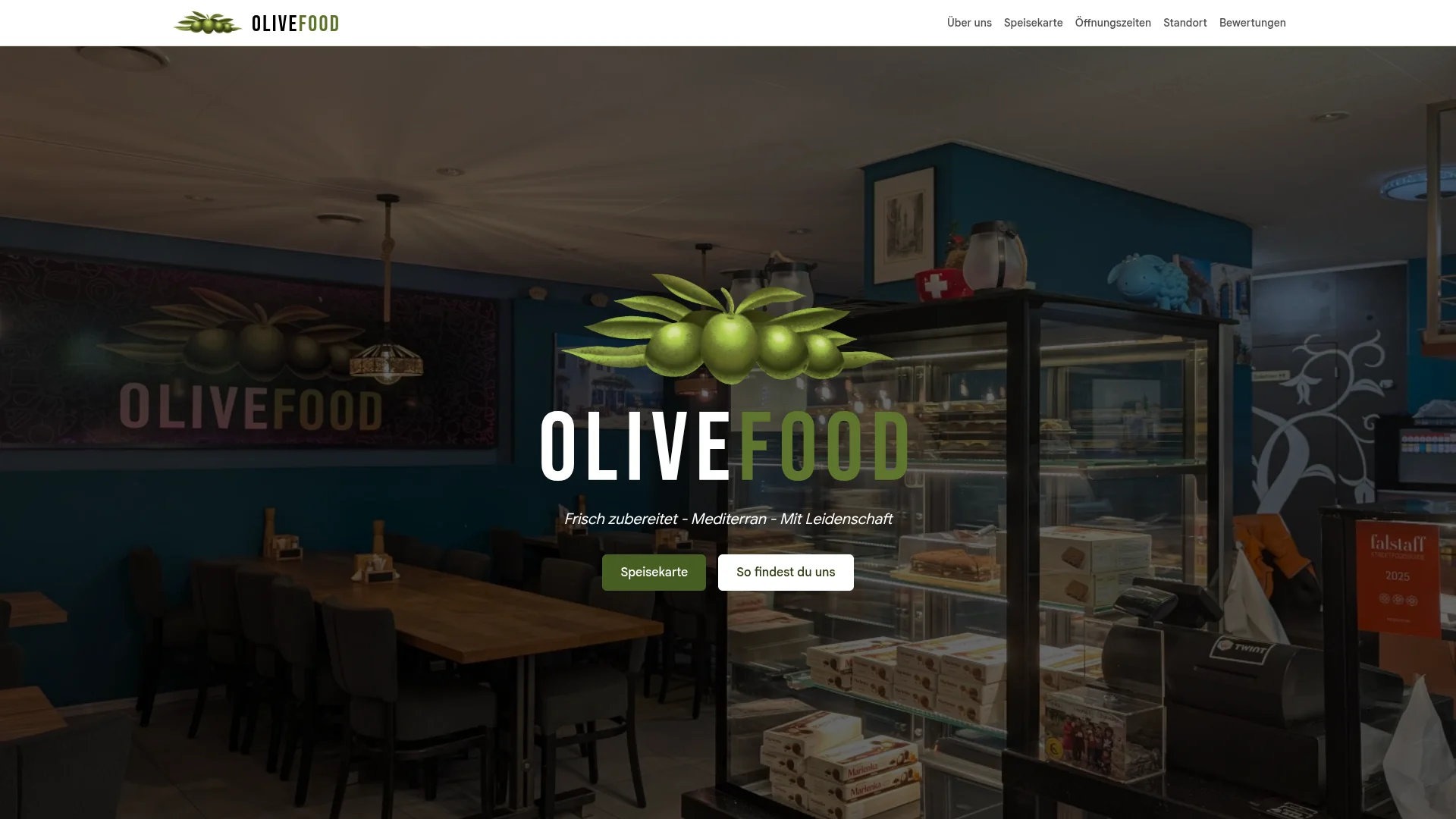 Olive Food Webseite